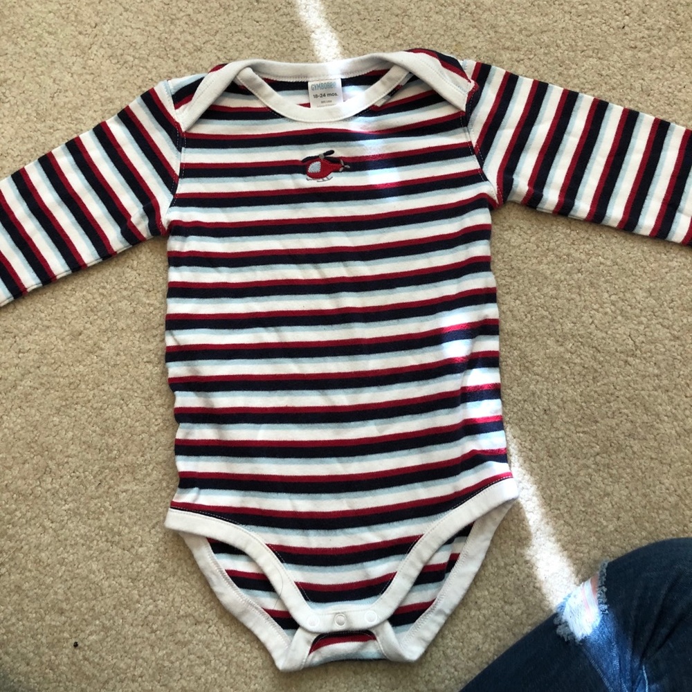 Helicopter long sleeve onesie